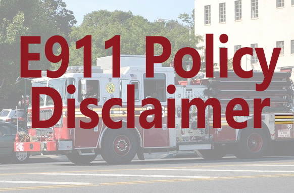911 equipment disclaimer